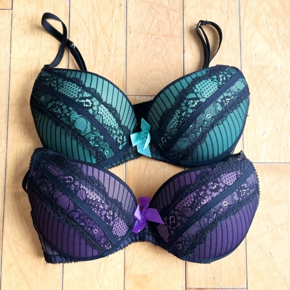 JACOB Lace Lightly Lined Discontinued Bra Bundle – Size 34C